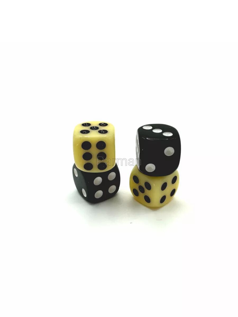 Кубики игральные, 1.2 х 1.2 см, набор 4 шт зарики для нард — фото 1