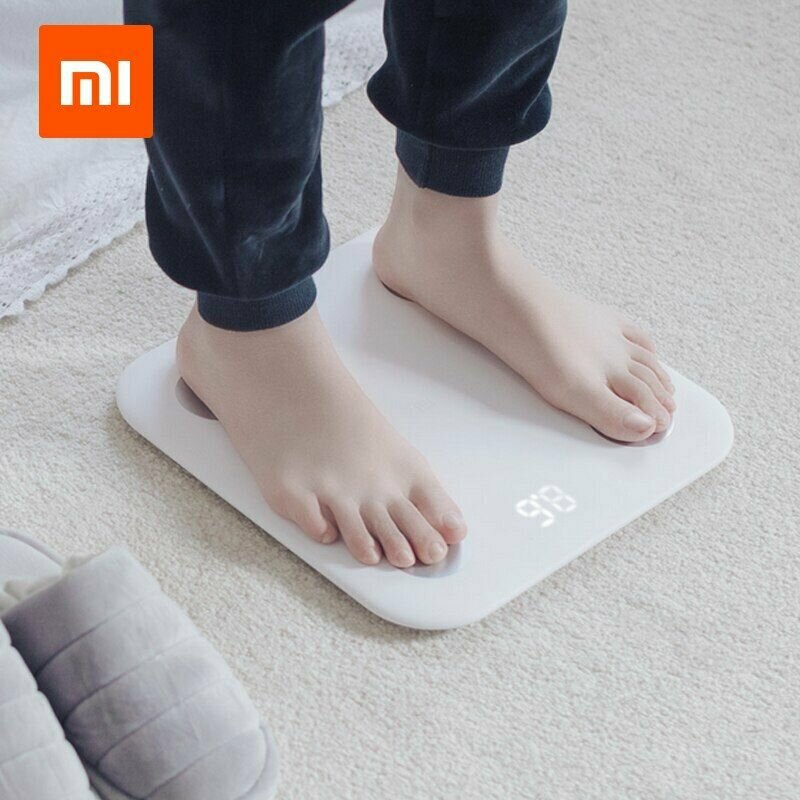 Изображение Xiaomi умные весы электронные Mi Smart Scale 2 (XMTZC04HM) / Весы с подключением к телефону по Bluetooth, белый