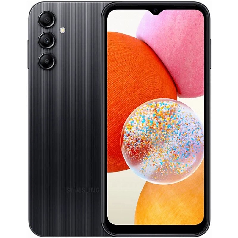 Смартфон Samsung A14 4/64 ГБ 5G, Dual nano SIM, Black, черный