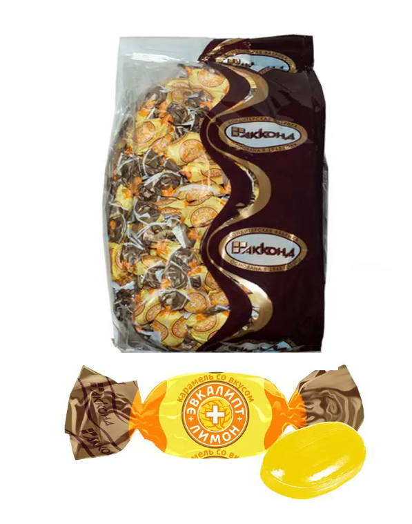 Карамель Акконд "Эвкалипт-Лимон", 1000 г