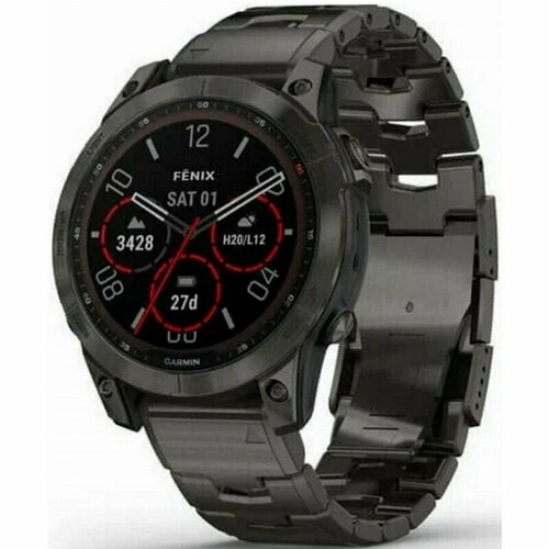 Умные часы Garmin Fenix 7X Sapphire Solar Titanium Grey 0100254127 118310₽