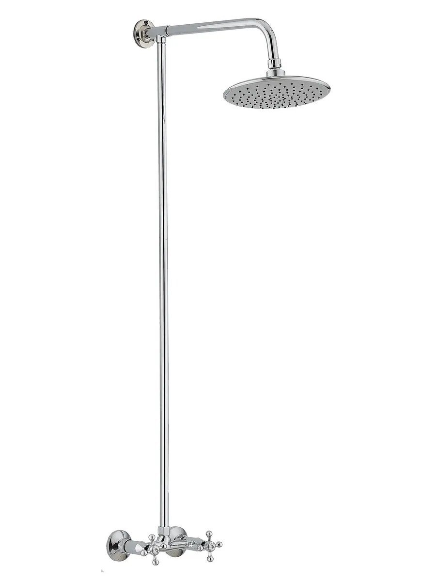 Душевая стойка Diadonna, латунь, хромированная, верхний душ, механическое управление — фото 1