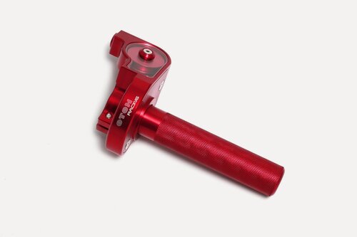 Изображение товара Ручка газа в сборе алюминиевая короткоходная CNC красная OTOM
