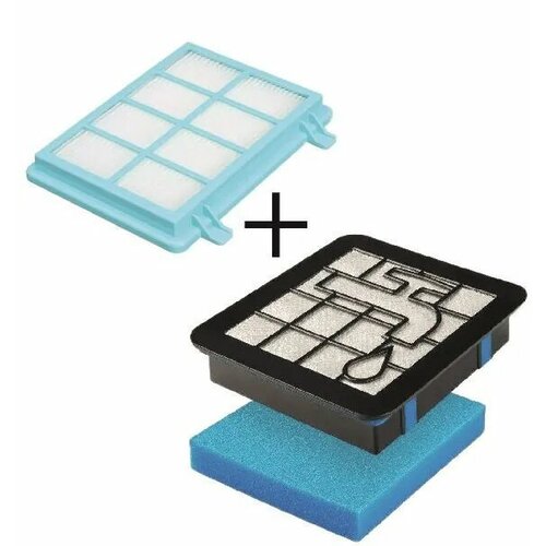 Комплект фильтров для пылесоса Philips (губчатый и сетчатый фильтры на пылесос Филипс)