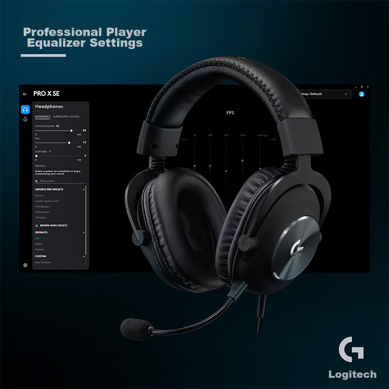 Проводные наушники Logitech G PRO X SE, цвет черный