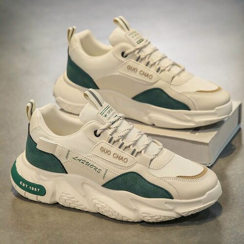 Изображение товара MOOCIE Мужская обувь 2025 года, новый популярный стиль, летняя сетчатая дышащая мужская спортивная обувь для отдыха на толстой подошве, увеличивающая рост бренда, папины туфли