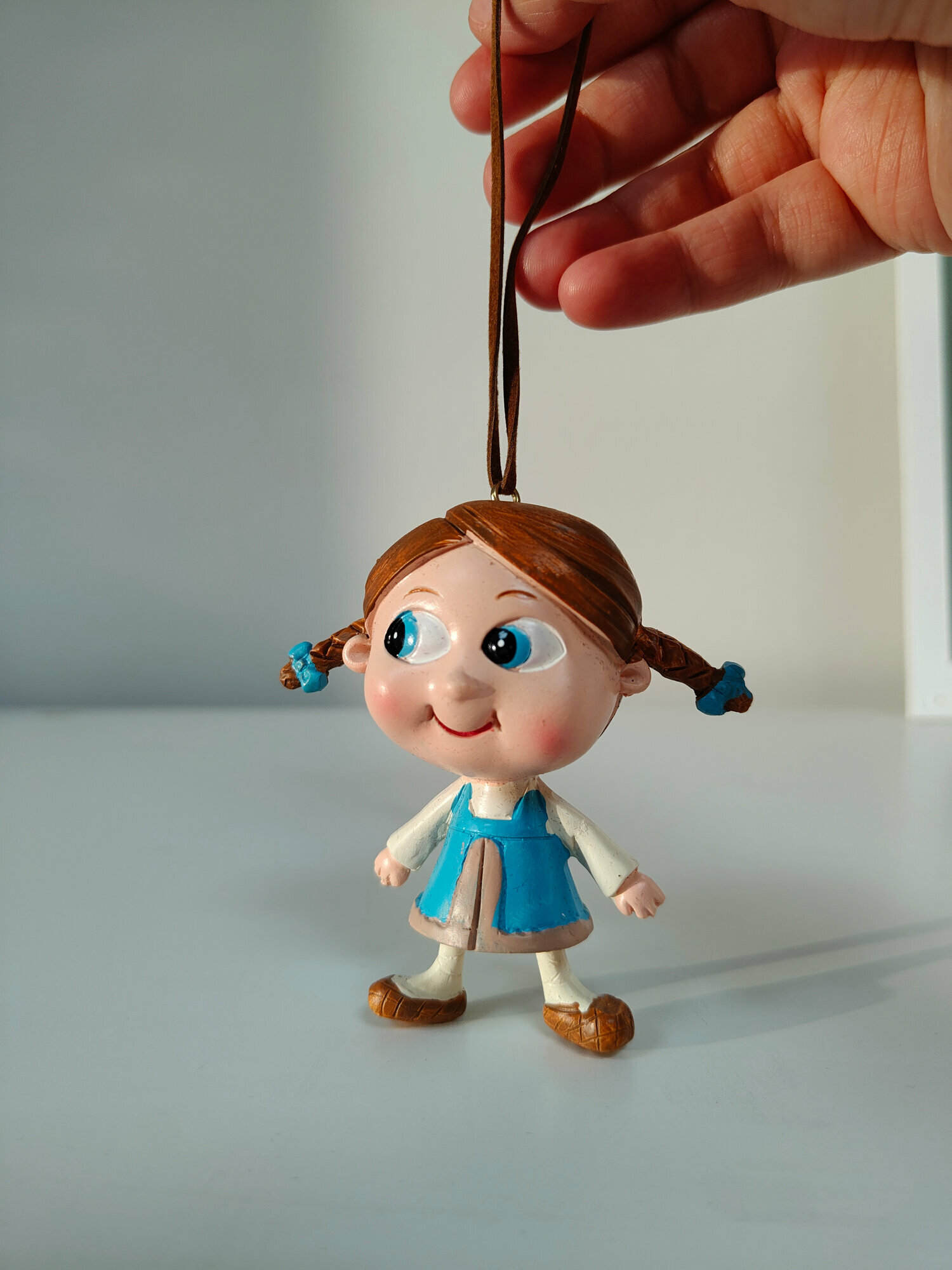 Подвеска на елку 3D, аним. ст. Пилот, м/ф Жихарка, девочка Жихарка, 8х3.5х8.5см, глина