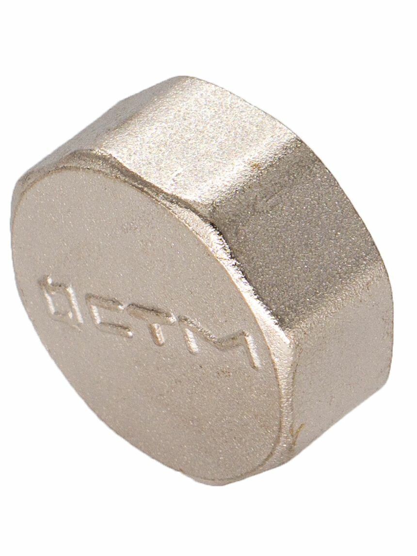 Заглушка СТМ CRCF0012, с внутренней резьбой, латунная, никелированная, 1/2" — фото 1