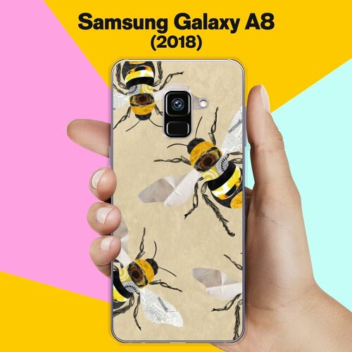 Силиконовый чехол на Samsung Galaxy A8 (2018) Осы / для Самсунг Галакси А8 2018 чехол накладка для samsung galaxy a8 2018 черный самсунг галакси а8 2018