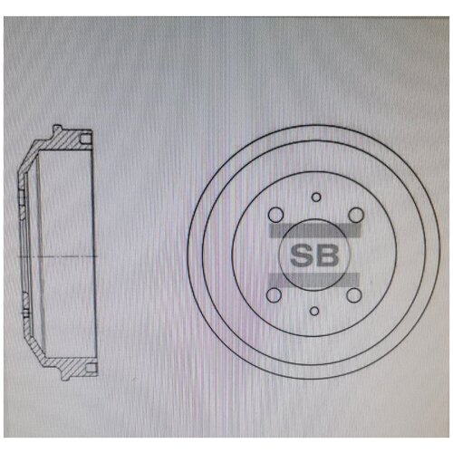 Барабан тормозной. Hyundai Accent 1.3-1.6 94