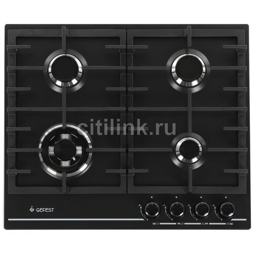 Газовая варочная панель GEFEST ПВГ 1214-01 К2 независимая черный матовый 1971300₽