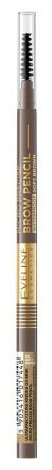 EVELINE Карандаш для бровей Micro Precise Brow Pencil водостойкий, 5 г, 02 Soft Brown