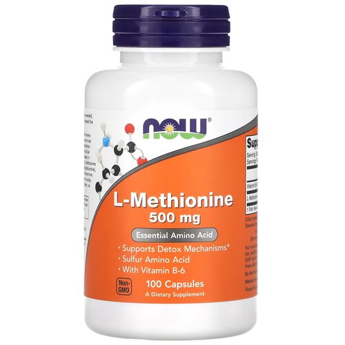 Купить NOW L-Methionine 500 mg (100 капсул)