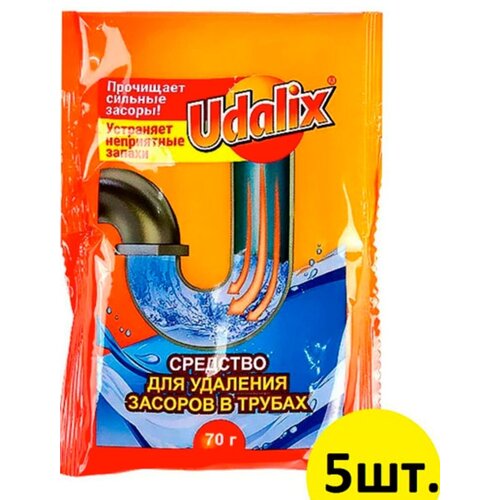 Средство для удаления засоров в трубах Udalix, 5шт