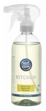 Чистящее средство-спрей для кухни с ароматом лимон 500 мл, Nord Clean - фотография № 1