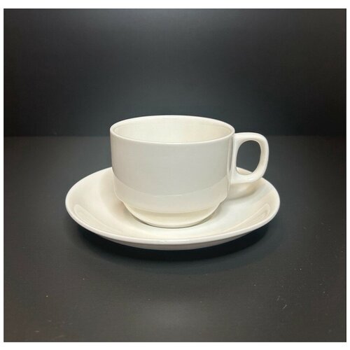 Чайная пара с бортом штабелируемая 200 мл 340₽