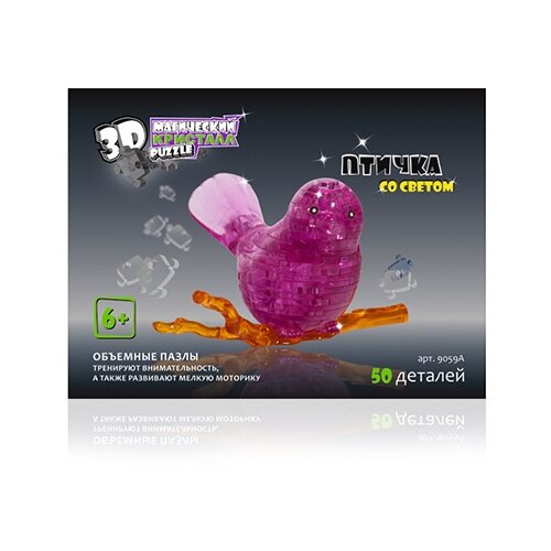 3D Puzzle Магический кристалл №08 Птичка на ветке 50 элемент. 9059A 28856357272