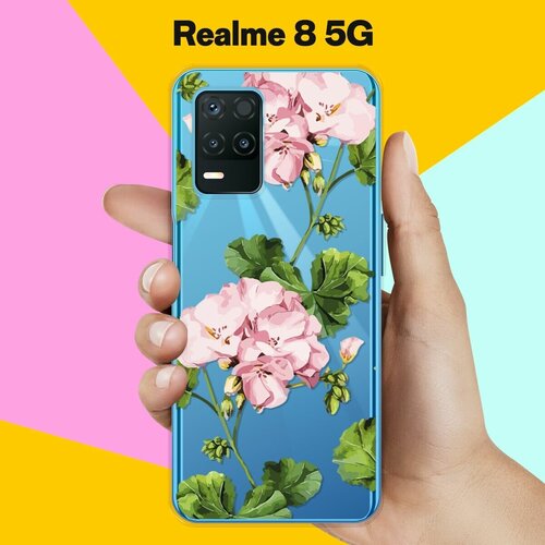 Силиконовый чехол на realme 8 5G Пионы / для Реалми 8 5 Джи силиконовый чехол на realme 8 5g лиса для реалми 8 5 джи