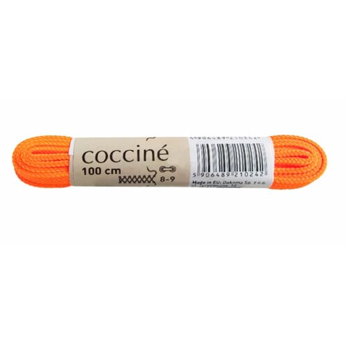 Шнурки плоские Coccine, оранжевый, 7 мм, 100 см