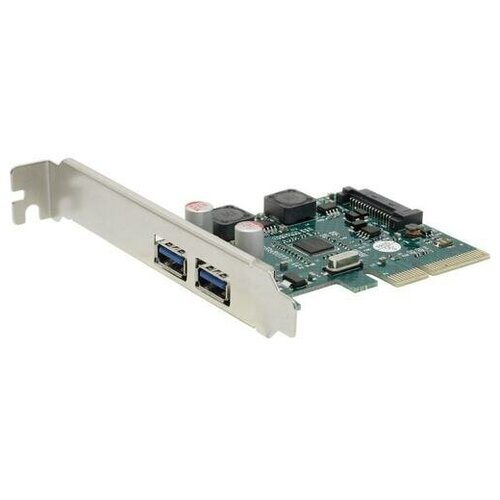 Контроллер PCIe x4 v3.0 (Asmedia ASM3142), + LP  USB 3.2 Gen2x1, 2 x USB-A  ORIENT AM-U3142PE-2A