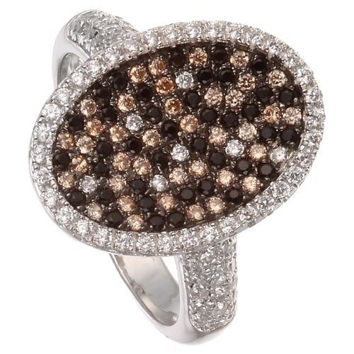 фото Element47 кольцо из серебра 925 пробы с кубическим цирконием sl30422b1_ko_001_wg, размер 16.5