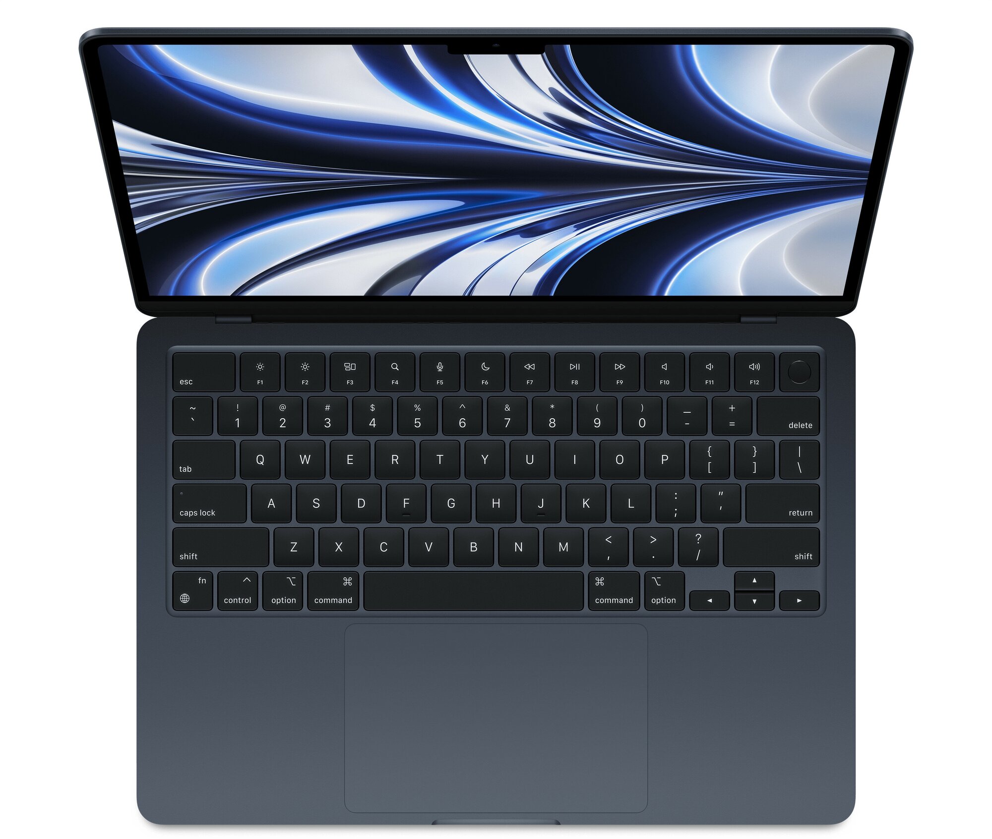 13.6" Ноутбук Apple MacBook Air 13 2022 2560x1664, Apple M2, RAM 8 ГБ, LPDDR5, SSD 256 ГБ, Apple graphics 8-core, macOS, MLY33JA/A, midnight, английская раскладка