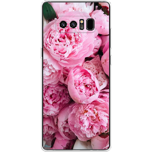 Силиконовый чехол на Samsung Galaxy Note 8 / Самсунг Галакси Нот 8 Розовые пионы