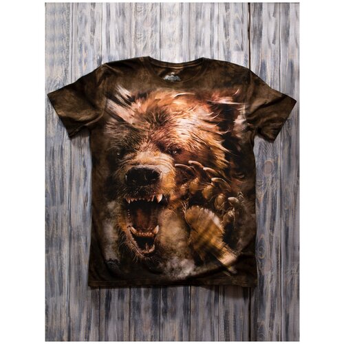 фото Футболка мужская 3d krasar медведь свирепый 2xl