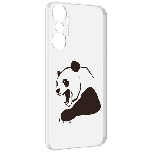 Чехол MyPads злая-панда для Infinix Hot 20 4G задняя-панель-накладка-бампер