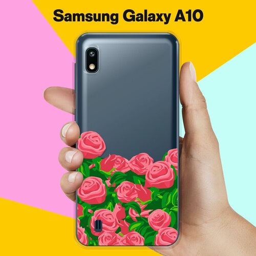 Силиконовый чехол Розы на Samsung Galaxy A10 силиконовый чехол краски на samsung galaxy a10