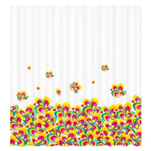 фото Штора для ванны wasserkraft leine leine-sc-50101 цветы