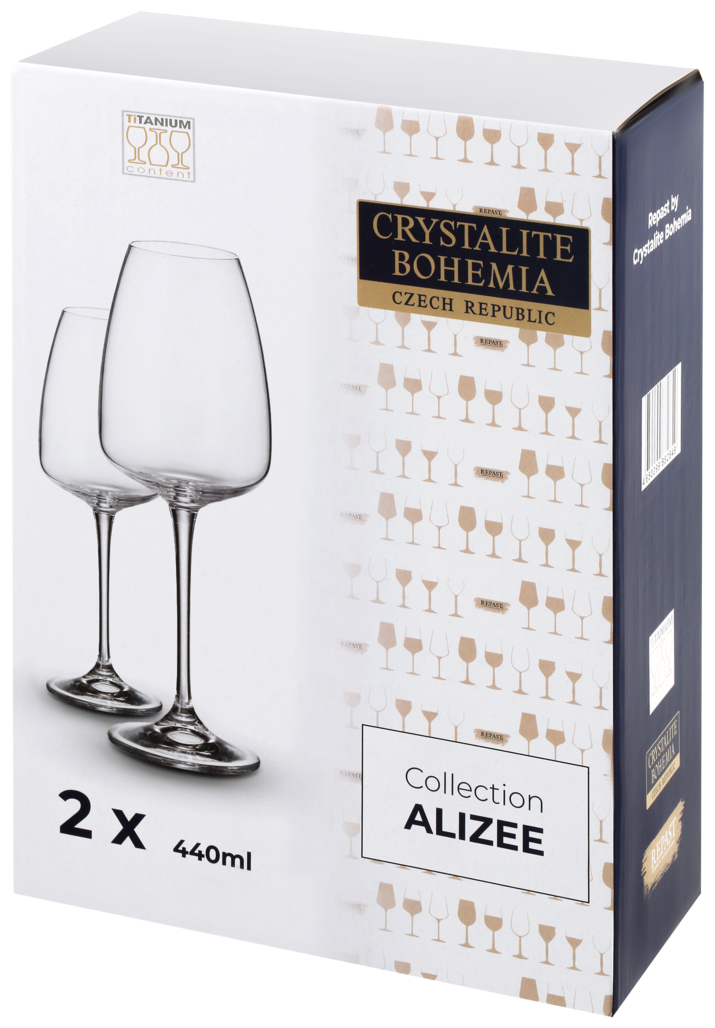 Набор бокалов для вина CRYSTALITE BOHEMIA Alizee 440мл Арт. 45875, 2шт