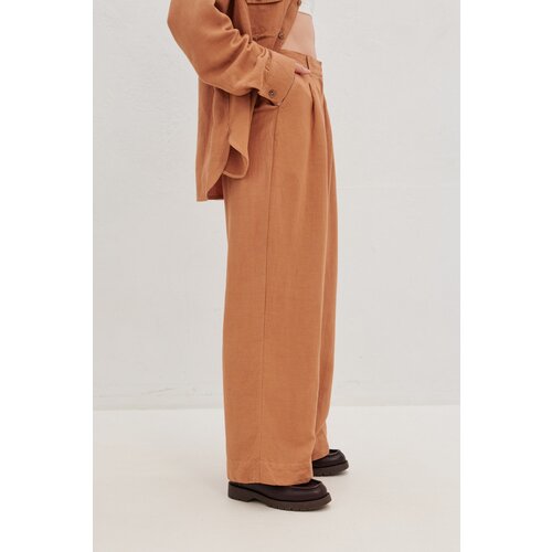 фото Брюки уста к устам, размер l, оранжевый