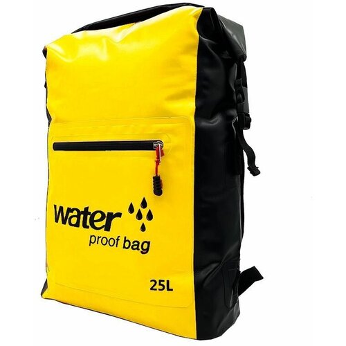 Герморюкзак 25 л желтый, водонепроницаемый рюкзак для рыбалки, охоты, водных видов спорта, туризма, Longhiker