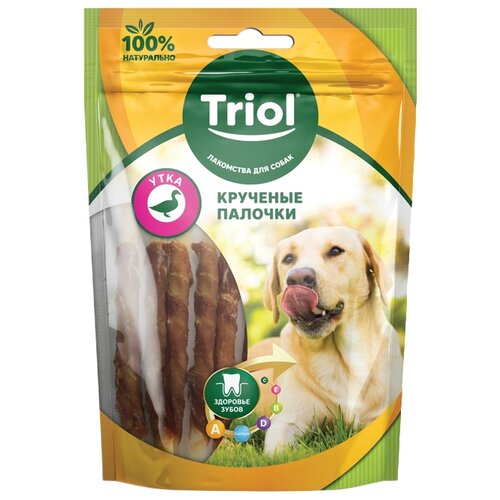 Лакомство для собак Triol крученые Палочки с уткой, 70г, 1шт