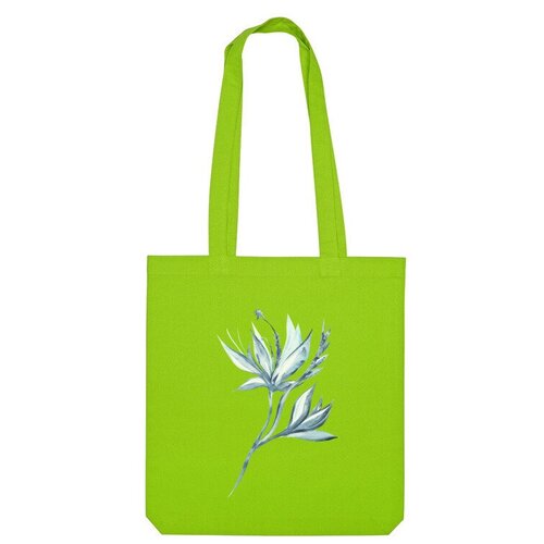 сумка волшебный цветок индиго желтый Сумка шоппер Us Basic, зеленый