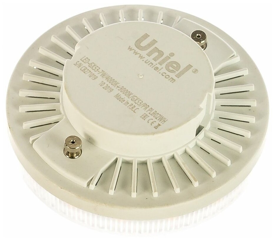 Лампа светодиодная (UL-00006499) Uniel LED-GX53-7W/4000K+3000K/GX53/PR PLB02WH - фотография № 5