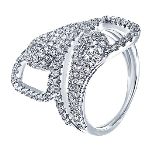 фото Element47 кольцо из серебра 925 пробы с кубическим цирконием wr8005_ko_001_wg, размер 17