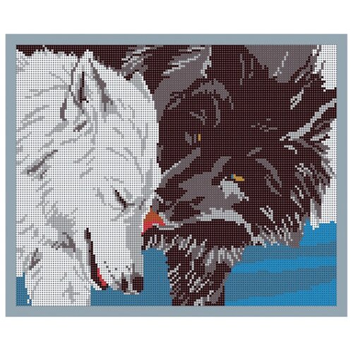 фото Набор 24*30смдля вышивания бисером «волки» чехия светлица