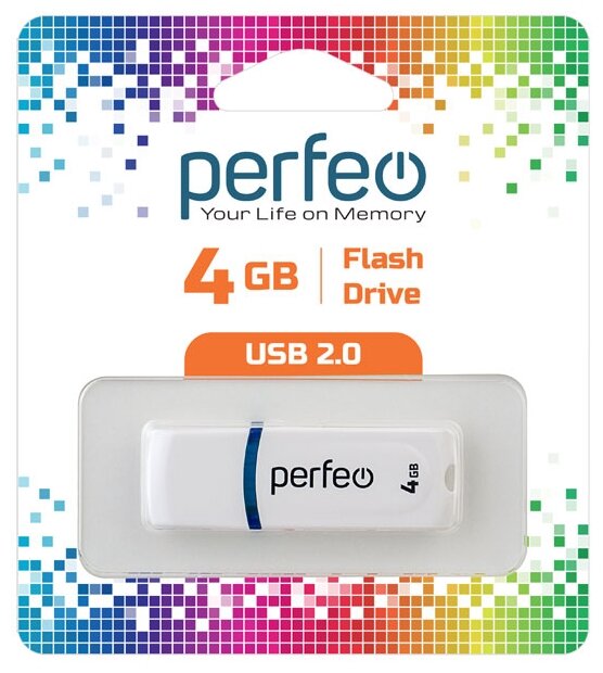 Perfeo USB Drive 4GB C09 White PF-C09W004