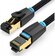 Патч-корд Vention прямой SFTP cat.8 RJ45 - 0,5м. Черный Тканевая ...