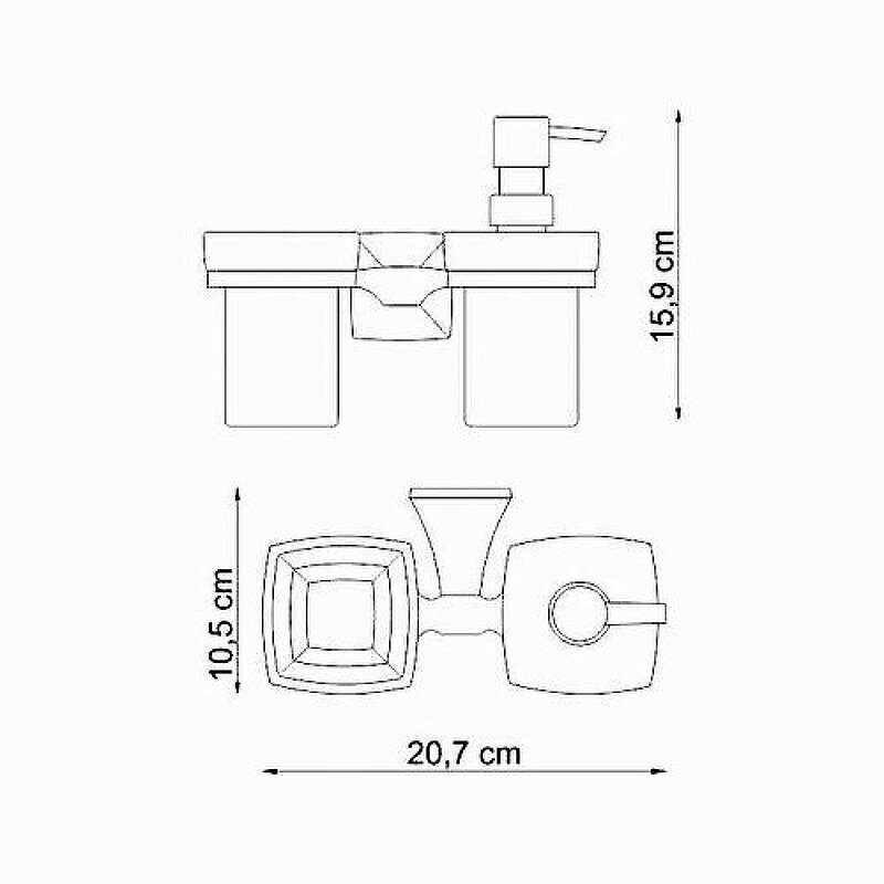 Держатель стакана и дозатора WasserKRAFT Wern K-2589 - фотография № 4