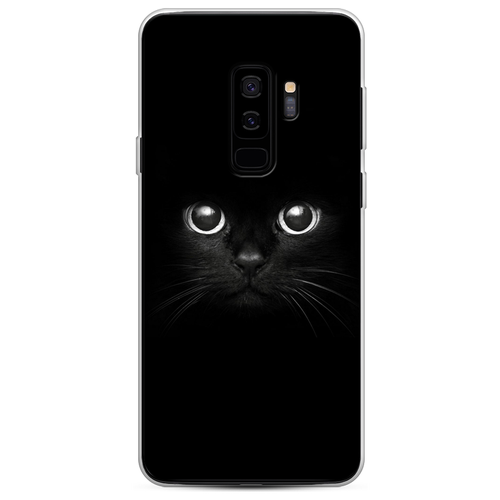 Силиконовый чехол на Samsung Galaxy S9 + / Самсунг Галакси С9 Плюс Взгляд черной кошки пластиковый чехол мрамор с черной геометрией на samsung galaxy s9 самсунг галакси с9 плюс