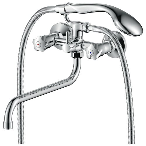 фото "argo" смеситель для ванны и умывальника luch, 1/2", рез., клапанный, труб. излив 310 мм,