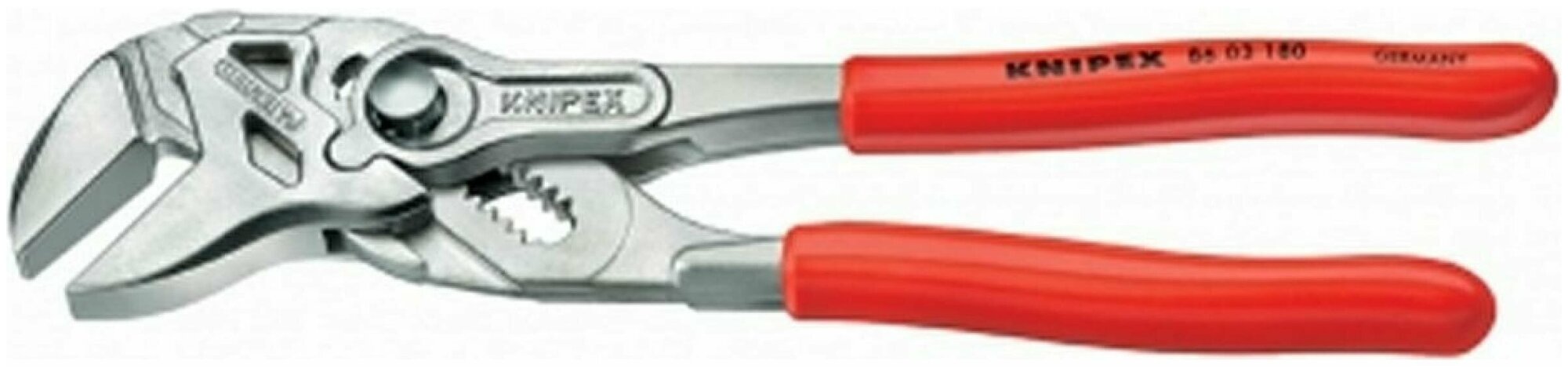 Клещи переставные KNIPEX - гаечный ключ 40 мм (1 1/2") L-180 мм хром 1-к ручки держатель. KN-8603180SB