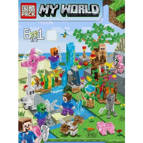 Конструктор My World Хрустальный мир 63134 (Minecraft) / 8 шт. конструктор prck my world 63100 minecraft 438 деталей