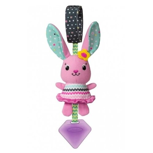 Купить Подвесная игрушка Infantino Зайчонок, розовый, текстиль/пластик