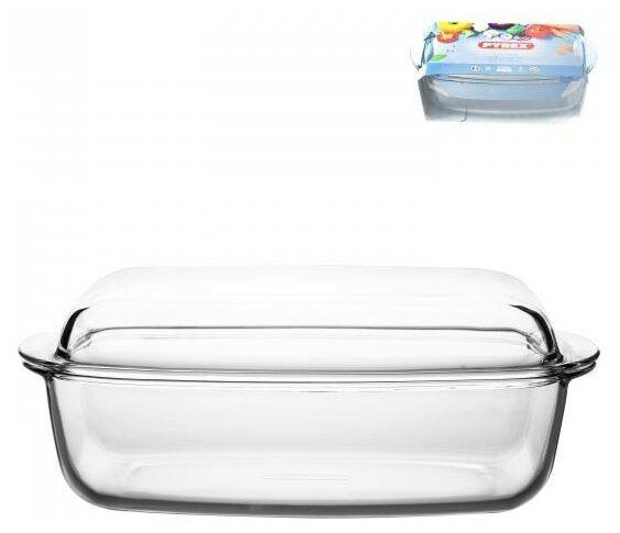 Утятница/Гусятница/Блюдо для запекания PYREX с крышкой на 6.5 л., 1 шт., арт. У0002