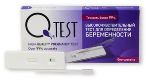 Фото Тест Qtest кассетный для определения беременности