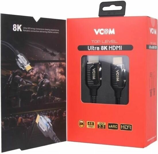 Кабель интерфейсный HDMI VCOM 19M/M,ver. 2.1, 8K/60Hz 3m - фото №5